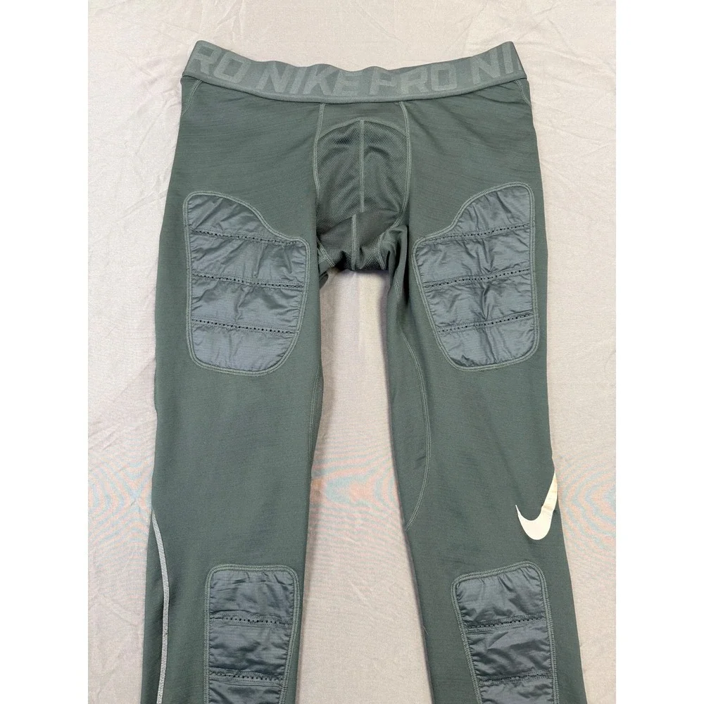 Nike Pro Hyperwarm Mens 2XL Compression Tights Insulated‎ Green 810383-364